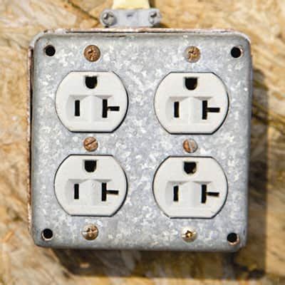 electric outlet quad box colored sockets|quad outlet box.